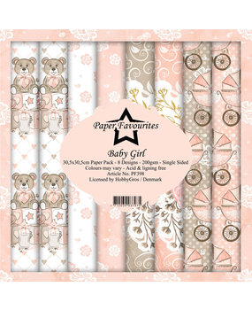 Paper Favourites Baby Girl 12x12 Inch Paper Pack (PF398)* Paper Favourites Baby Girl 12x12 Inch Paper Pack (PF398)*