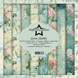Paper Favourites Green Shabby 12x12 Inch Paper Pack (PF399)
