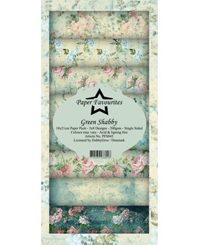 Paper Favourites Green Shabby Slimline Paper Pack (PFS045) Paper Favourites Green Shabby Slimline Paper Pack (PFS045)