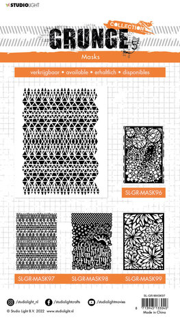 Studio Light Grunge Macrame A5 Masking Stencil (SL-GR-MASK97)