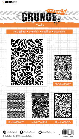 Studio Light Grunge Flower Background A5 Masking Stencil (SL-GR-MASK99) Studio Light Grunge Flower Background A5 Masking Stencil (SL-GR-MASK99)