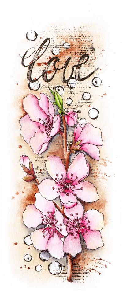 Studio Light Grunge Cherryblossom Clear Stamp (SL-GR-STAMP201)