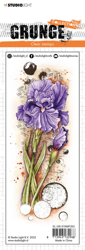 Studio Light Grunge Iris Clear Stamp (SL-GR-STAMP203) Studio Light Grunge Iris Clear Stamp (SL-GR-STAMP203)