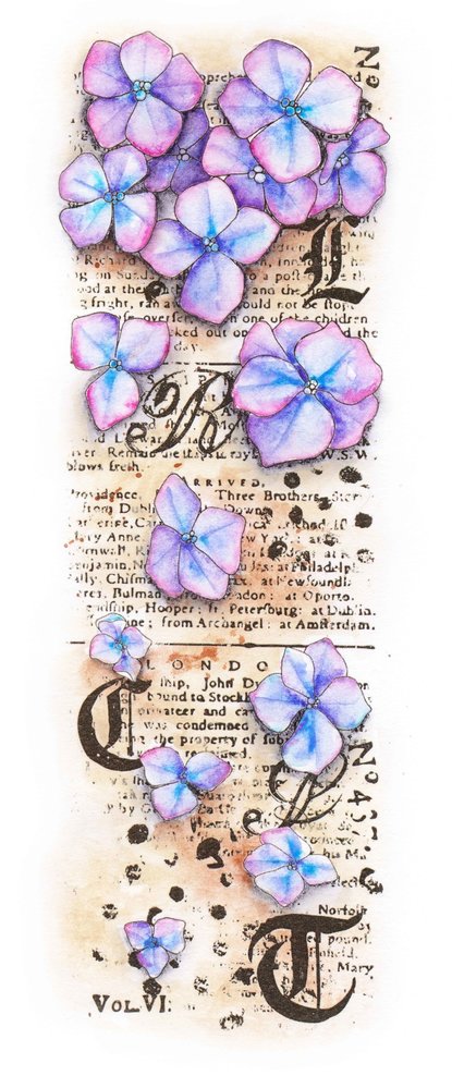Studio Light Grunge Hydrangea Clear Stamp (SL-GR-STAMP204)