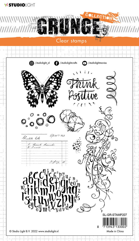 Studio Light Grunge Elements Butterfly Clear Stamp (SL-GR-STAMP207) Studio Light Grunge Elements Butterfly Clear Stamp (SL-GR-STAMP207)