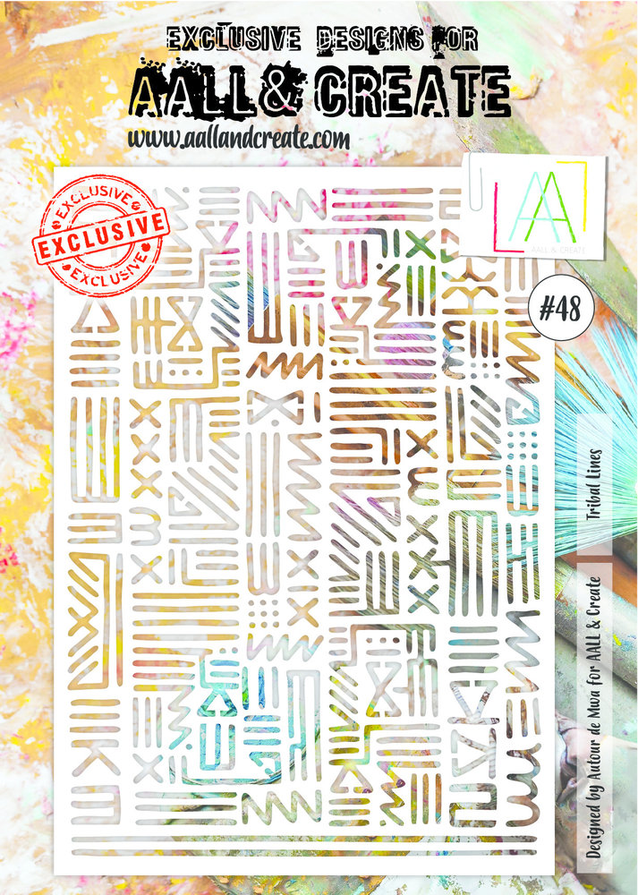 AALL and Create Masking Stencil A4 Tribal Lines (AALL-PC-048) AALL and Create Masking Stencil A4 Tribal Lines (AALL-PC-048)