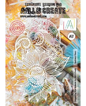 AALL and Create Masking Stencil A4 Sunflower Power (AALL-PC-077)* AALL and Create Masking Stencil A4 Sunflower Power (AALL-PC-077)*