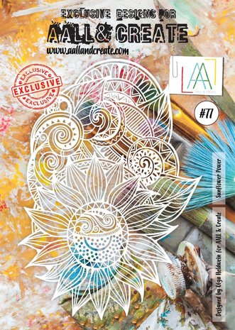 AALL and Create Masking Stencil A4 Sunflower Power (AALL-PC-077) AALL and Create Masking Stencil A4 Sunflower Power (AALL-PC-077)