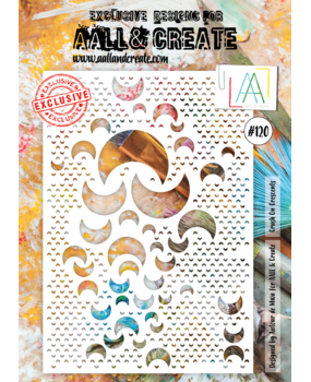 AALL and Create Masking Stencil A4 Crush On Crescents (AALL-PC-120)* AALL and Create Masking Stencil A4 Crush On Crescents (AALL-PC-120)*