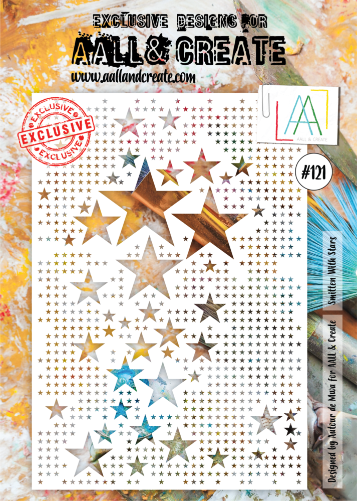 AALL and Create Masking Stencil A4 Smitten With Stars (AALL-PC-121) AALL and Create Masking Stencil A4 Smitten With Stars (AALL-PC-121)