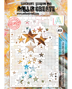 AALL and Create Masking Stencil A4 Smitten With Stars (AALL-PC-121) AALL and Create Masking Stencil A4 Smitten With Stars (AALL-PC-121)