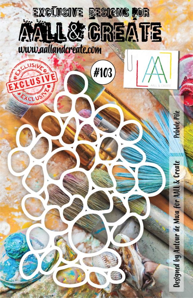 AALL and Create Masking Stencil A5 Pebble Pile (AALL-PC-103)