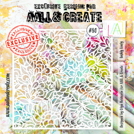 AALL and Create Masking Stencil 6x6 Inch Lushly Leafy (AALL-PC-080)