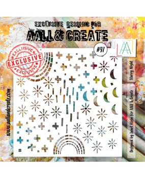 AALL and Create Masking Stencil 6x6 Inch Starry Night (AALL-PC-097)*
