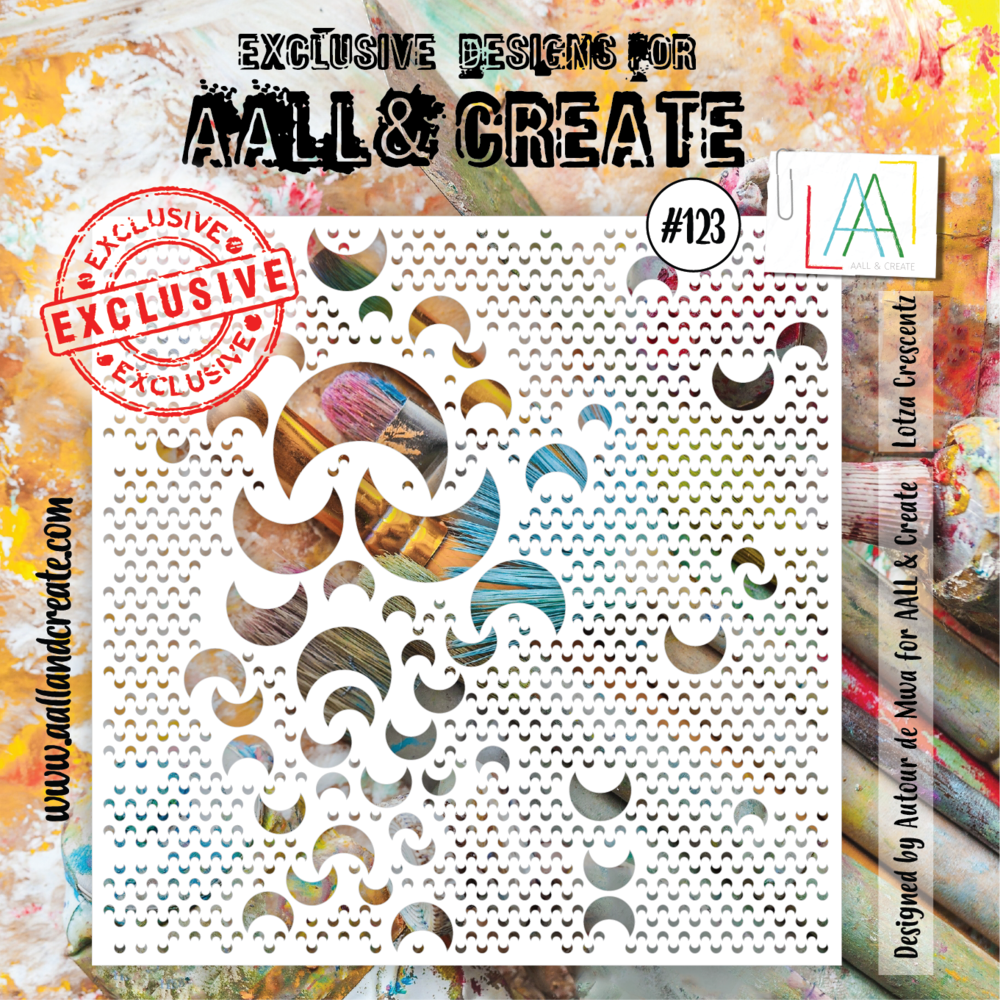 AALL and Create Masking Stencil 6x6 Inch Lotza Crescentz (AALL-PC-123) AALL and Create Masking Stencil 6x6 Inch Lotza Crescentz (AALL-PC-123)