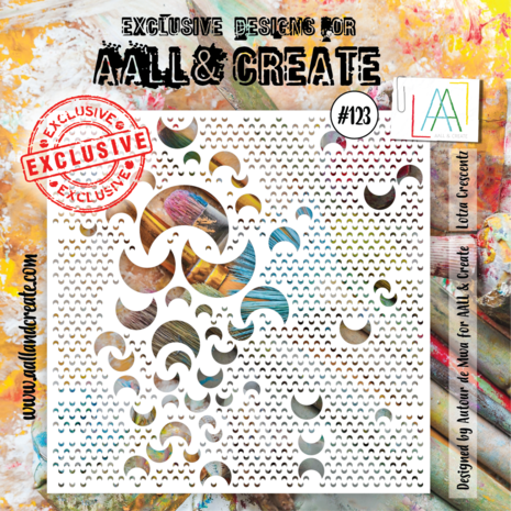 AALL and Create Masking Stencil 6x6 Inch Lotza Crescentz (AALL-PC-123) AALL and Create Masking Stencil 6x6 Inch Lotza Crescentz (AALL-PC-123)