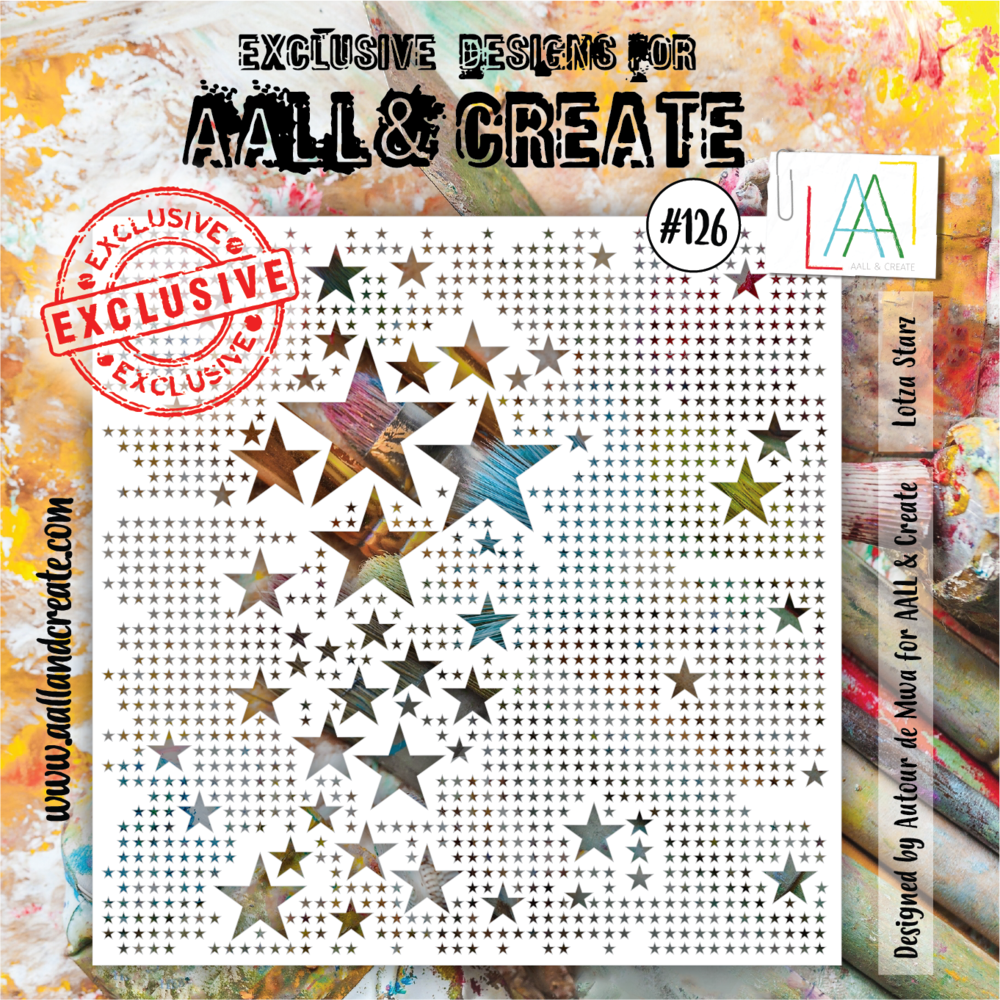 AALL and Create Masking Stencil 6x6 Inch Lotza Starz (AALL-PC-126)