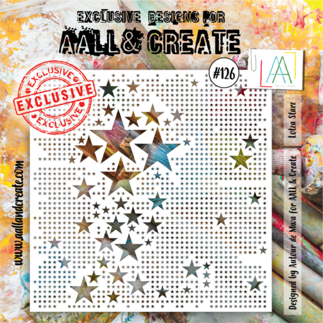 AALL and Create Masking Stencil 6x6 Inch Lotza Starz (AALL-PC-126)