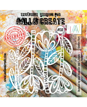 AALL and Create Masking Stencil 6x6 Inch Quattro Fiori (AALL-PC-130)*