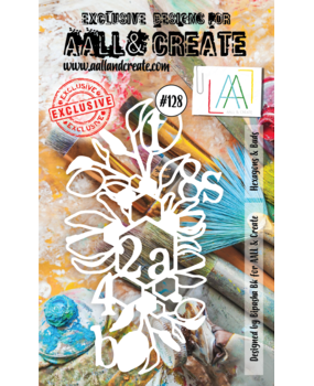 AALL and Create Masking Stencil A6 Hexagons &amp; Buds (AALL-PC-128)*