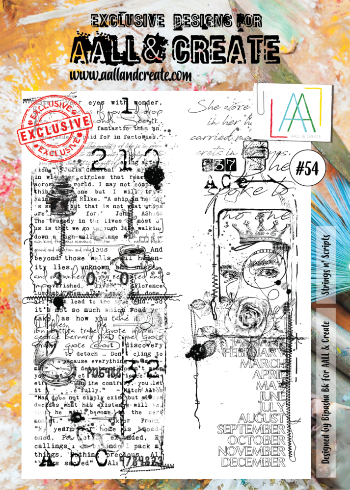 AALL and Create Clear Stamp Set A4 Strings n' Scripts (AALL-TP-054) AALL and Create Clear Stamp Set A4 Strings n' Scripts (AALL-TP-054)