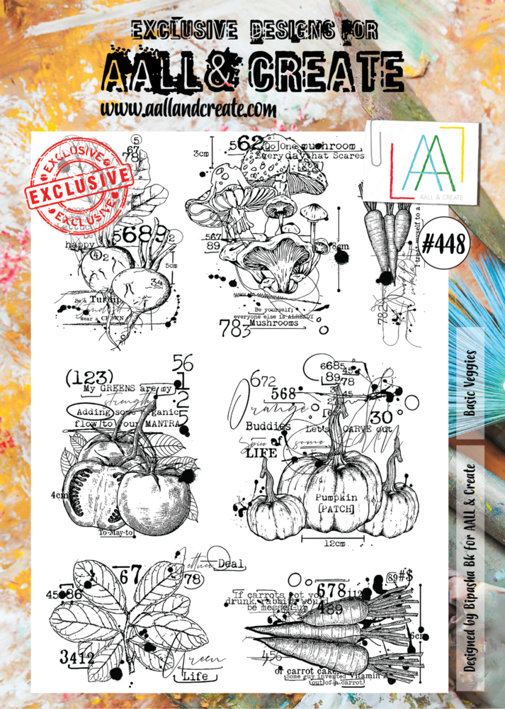 AALL and Create Clear Stamp Set A4 Basic Veggies (AALL-TP-448) AALL and Create Clear Stamp Set A4 Basic Veggies (AALL-TP-448)
