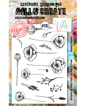AALL and Create Clear Stamp Set A5 Papaver Poppies (AALL-TP-395)
