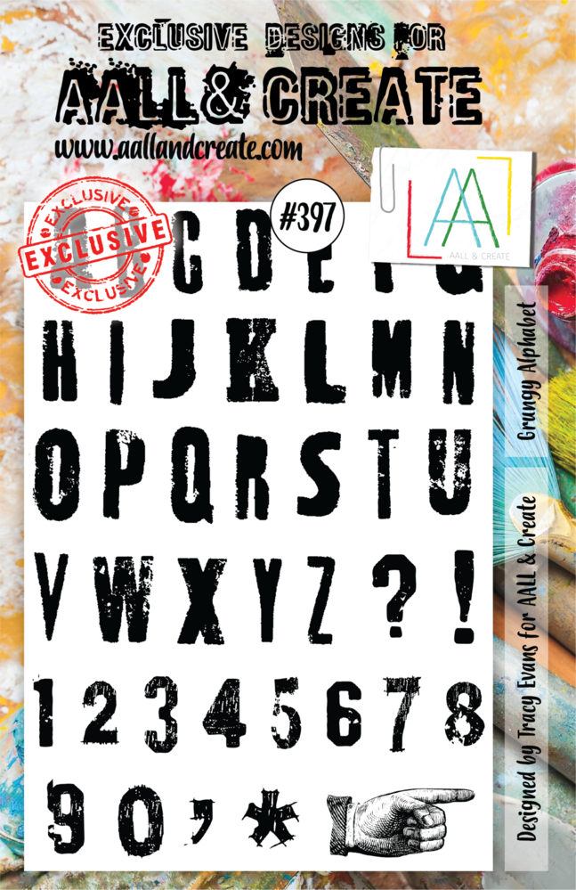 AALL and Create Clear Stamp Set A5 Grungy Alphabet (AALL-TP-397) AALL and Create Clear Stamp Set A5 Grungy Alphabet (AALL-TP-397)