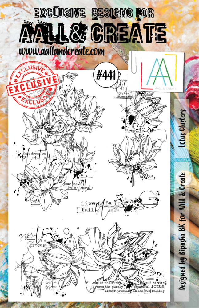 AALL and Create Clear Stamp Set A5 Lotus Clusters (AALL-TP-441) AALL and Create Clear Stamp Set A5 Lotus Clusters (AALL-TP-441)