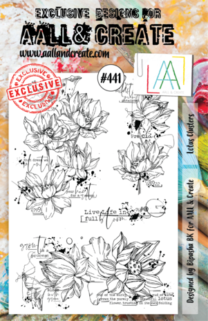 AALL and Create Clear Stamp Set A5 Lotus Clusters (AALL-TP-441) AALL and Create Clear Stamp Set A5 Lotus Clusters (AALL-TP-441)