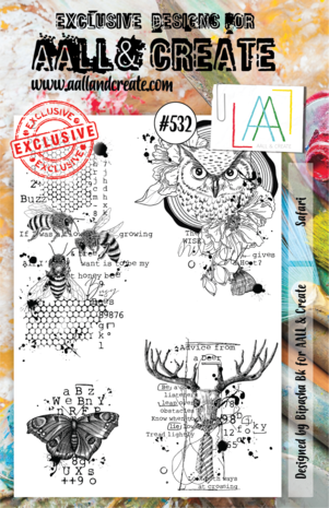 AALL and Create Clear Stamp Set A5 Safari (AALL-TP-532) AALL and Create Clear Stamp Set A5 Safari (AALL-TP-532)