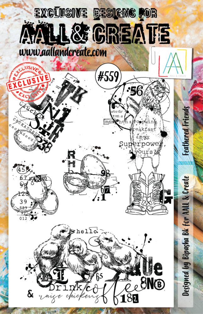 AALL and Create Clear Stamp Set A5 Feathered Friends (AALL-TP-559) AALL and Create Clear Stamp Set A5 Feathered Friends (AALL-TP-559)