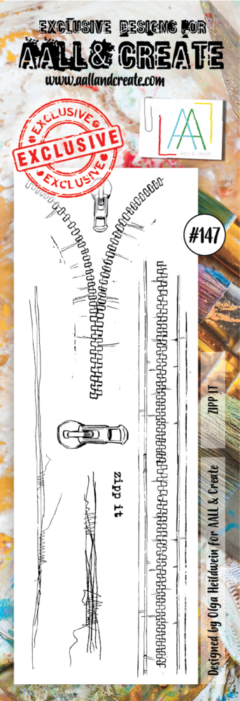 AALL and Create Clear Stamp Set Border Zipp It (AALL-TP-147)