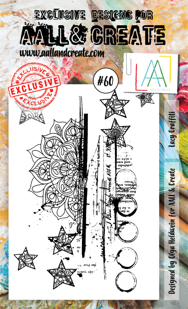 AALL and Create Clear Stamp Set A6 Lacy Graffiti (AALL-TP-060) AALL and Create Clear Stamp Set A6 Lacy Graffiti (AALL-TP-060)
