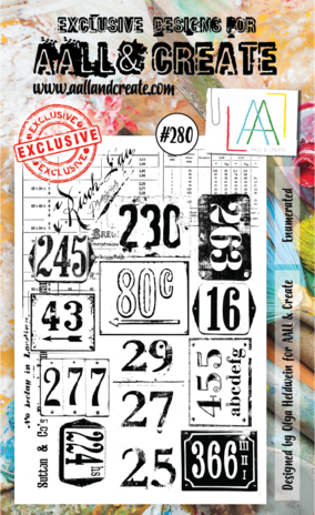 AALL and Create Clear Stamp Set A6 Enumerated (AALL-TP-280) AALL and Create Clear Stamp Set A6 Enumerated (AALL-TP-280)