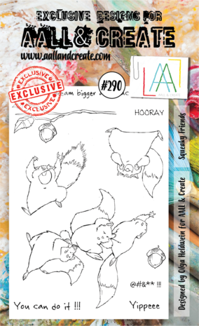 AALL and Create Clear Stamp Set A6 Squeaky Friends (AALL-TP-290)
