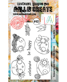 AALL and Create Clear Stamp Set A6 Head Starts (AALL-TP-412) AALL and Create Clear Stamp Set A6 Head Starts (AALL-TP-412)