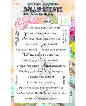 AALL and Create Clear Stamp Set A6 Basic Sentiments (AALL-TP-630)