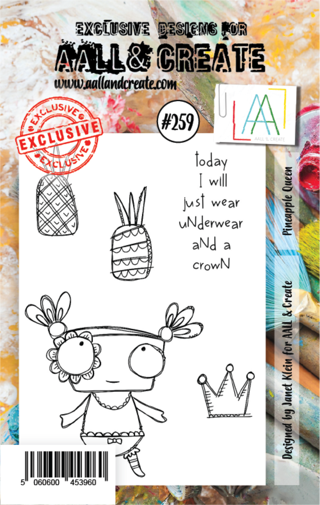 AALL and Create Clear Stamp Set A7 Pineapple Queen (AALL-TP-259)