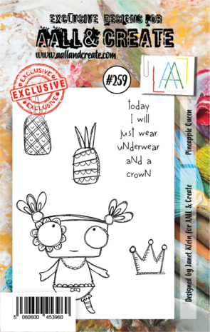 AALL and Create Clear Stamp Set A7 Pineapple Queen (AALL-TP-259)