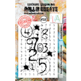 AALL and Create Clear Stamp Set A7 Splattered Numbers (AALL-TP-350)