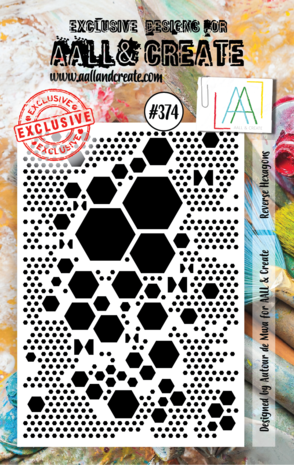 AALL and Create Clear Stamp Set A7 Reverse Hexagons (AALL-TP-374) AALL and Create Clear Stamp Set A7 Reverse Hexagons (AALL-TP-374)
