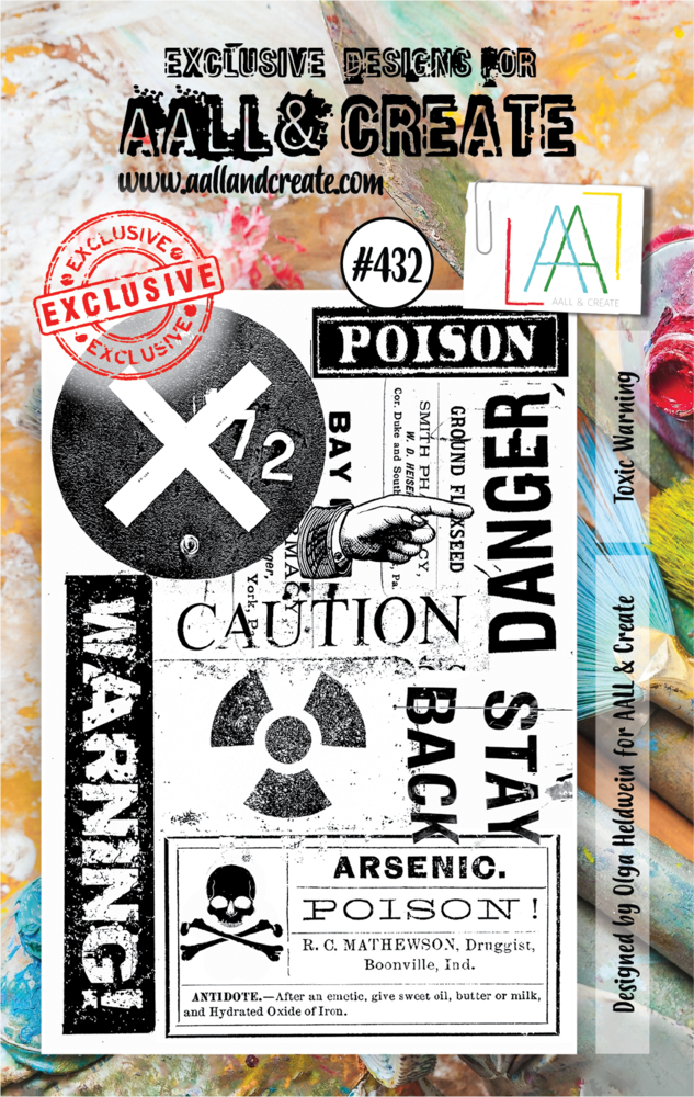 AALL and Create Clear Stamp Set A7 Toxic Warning (AALL-TP-432) AALL and Create Clear Stamp Set A7 Toxic Warning (AALL-TP-432)