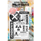 AALL and Create Clear Stamp Set A7 Toxic Warning (AALL-TP-432)