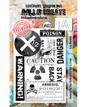 AALL and Create Clear Stamp Set A7 Toxic Warning (AALL-TP-432)