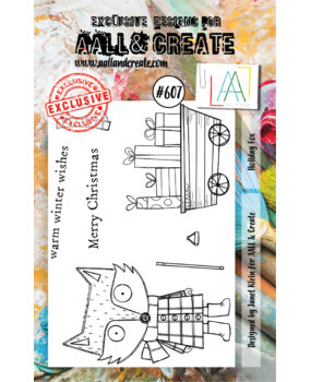 AALL and Create Clear Stamp Set A7 Holiday Fox (AALL-TP-607)