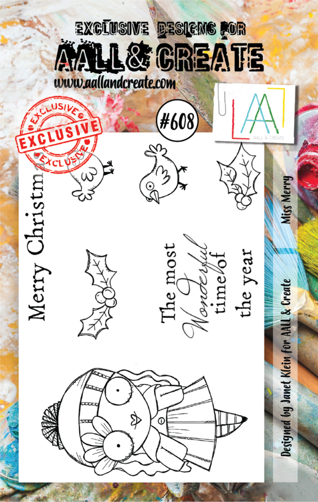 AALL and Create Clear Stamp Set A7 Miss Merry (AALL-TP-608) AALL and Create Clear Stamp Set A7 Miss Merry (AALL-TP-608)