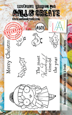 AALL and Create Clear Stamp Set A7 Miss Merry (AALL-TP-608) AALL and Create Clear Stamp Set A7 Miss Merry (AALL-TP-608)