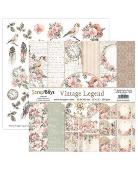 ScrapBoys Vintage Legend 12x12 Inch Paper Set (VILE-08) ScrapBoys Vintage Legend 12x12 Inch Paper Set (VILE-08)