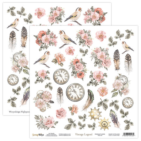 ScrapBoys Vintage Legend 6x6 Inch Paper Pad (VILE-09)
